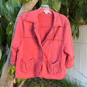 Vintage Y2K Mossimo Supply Co Distressed Button Blazer / Top.